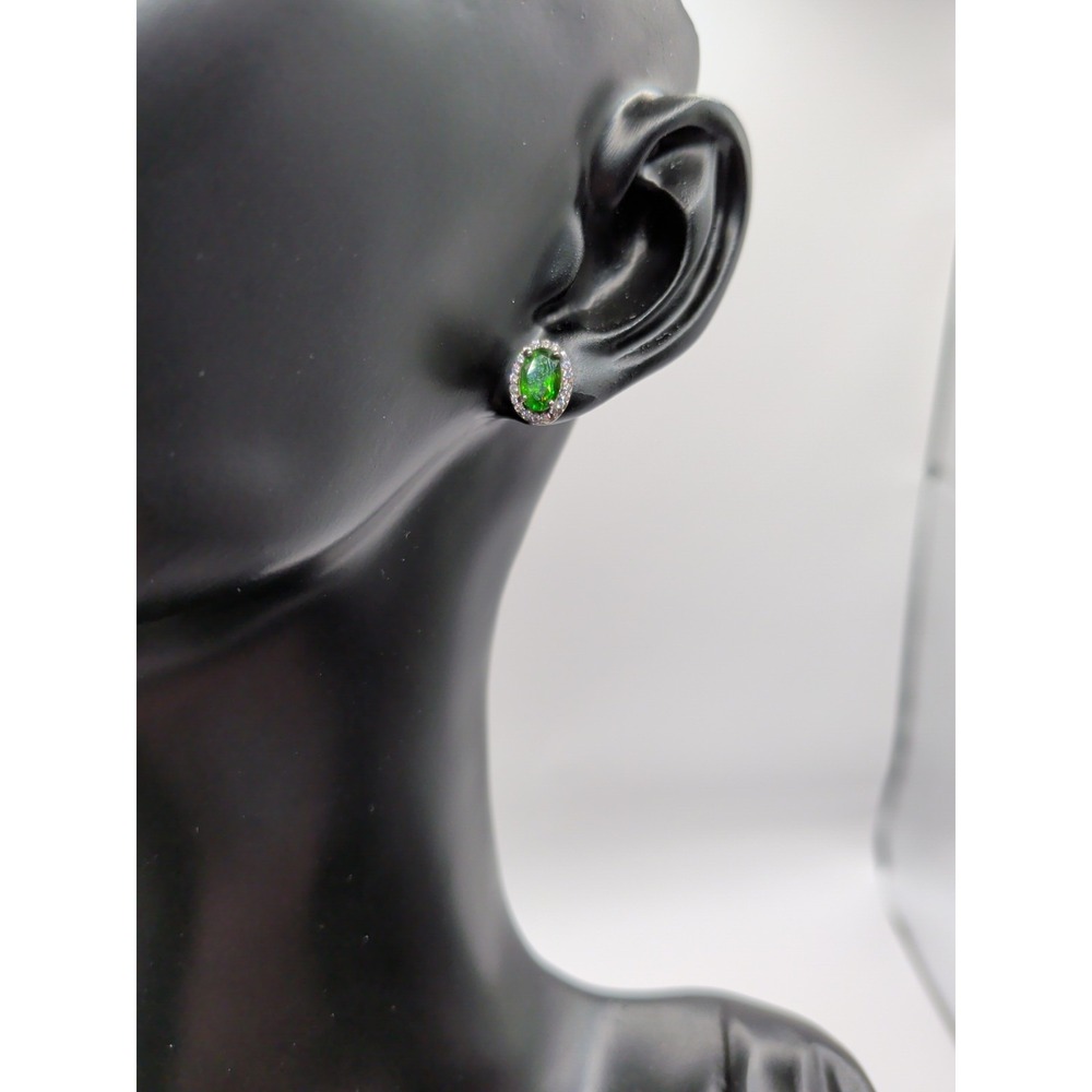 Natural‎ Diposide Sterling Silver Earrings